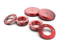 AFE Power Suspension Leveling Kit, CONTROL Leveling Kit, Billet Aluminum, Red Anodized, 2.50 in. - 41672T009R